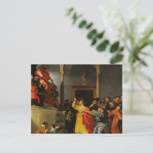 Lorenzo Lotto - St. Lucia vor den Richtern Postkarte (Stehend Vorderseite)