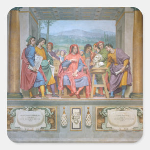 Lorenzo unter den Künstlern Quadratischer Aufkleber