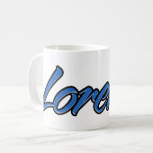 Lorenzo Vorname Name blue Tasse Kaffeetasse (Vorderseite Links)
