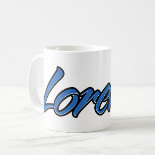 Lorenzo Vorname Name blue Tasse Kaffeetasse