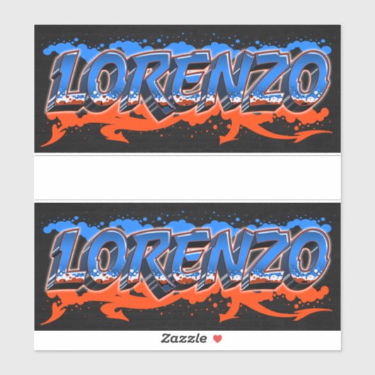 Lorenzo Vorname Name Graffiti Aufkleber Sticker (Blatt)