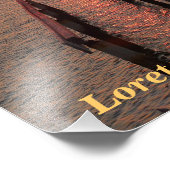 Loreto Mexico Dock, Orange Sunset Sky Fotodruck (Ecke)