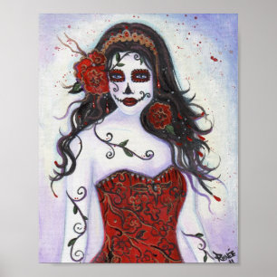 Loretta Day of the Dead poster By Renee Lavoie