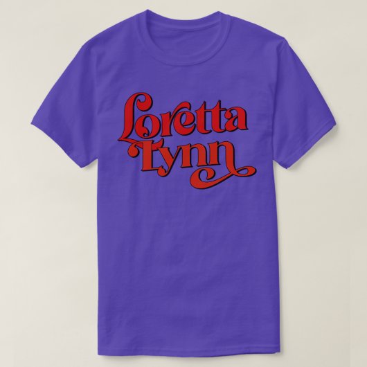 Loretta Lynn 70er Style Country Fan Design T-Shirt (Design vorne)