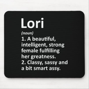 Lori Definition Personalisierter Name Lustiges Wei Mousepad