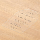 Lori Formal Elegant Wedding Acryleinladungen (Ablage )