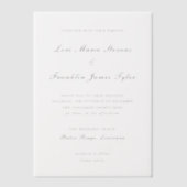 Lori Formal Elegant Wedding Pergament Einladungen (Vorderseite)