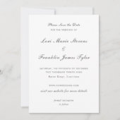 Lori Formal Elegant Wedding Save The Date (Vorderseite)