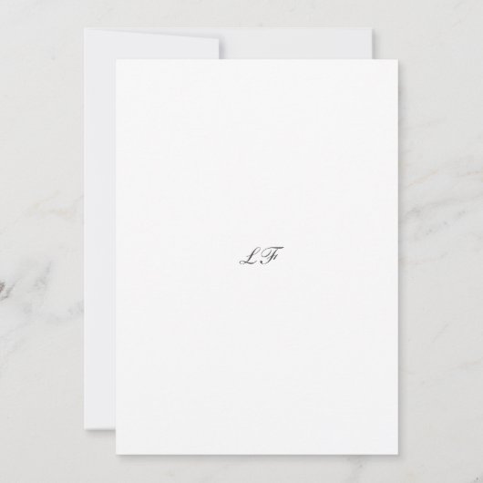 Lori Formal Elegant Wedding Save The Date (Rückseite)
