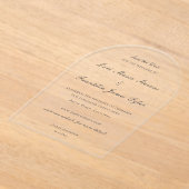 Lori Formal Elegant Wedding Save the Date Acryleinladungen (Ablage )