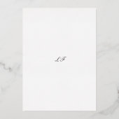 Lori Formal Elegant Wedding Save the Date Folieneinladung (Rückseite)