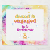 LORI Gefärbte Krawatte Dazed Verlobt 70er Retro Ba Schaumweinetikett (Einzelnes Label)