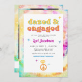 LORI Gefärbte Krawatte Dazed Verlobt 70er Retro Br Einladung (Vorne/Hinten)