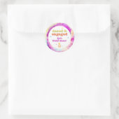 LORI Gefärbte Krawatte Dazed Verlobt 70er Retro Br Runder Aufkleber (Tasche)