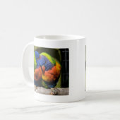 Lorikeets in der Liebe Kaffeetasse (Vorderseite Links)