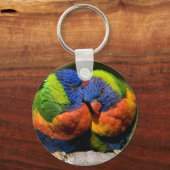 Lorikeets in Liebe Schlüsselanhänger (Vorderseite)