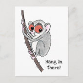 Loris 'hang in there' Postkarte (Vorderseite)