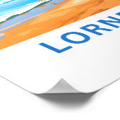 Lorne Beach Australia Travel Print Poster (Ecke)