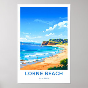 Lorne Beach Australia Travel Print Poster