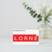 Lorne-Visitenkarte Visitenkarte (Stehend Vorderseite)
