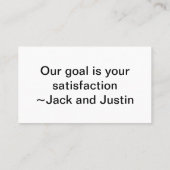 Lorne-Visitenkarte Visitenkarte (Rückseite)