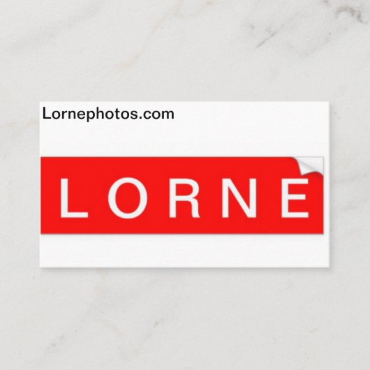 Lorne-Visitenkarte Visitenkarte (Vorderseite)