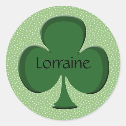 Lorraine Kleeblatt Name Stickers / Umschlag Aufkle (Vorderseite)