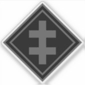 Lorraine-Kreuz - v2 (grau) Aufkleber (Vorderseite)