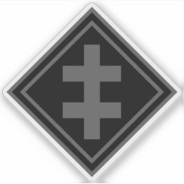 Lorraine-Kreuz - v2 (grau) Aufkleber