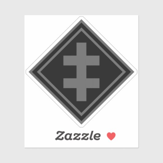 Lorraine-Kreuz - v2 (grau) Aufkleber (Blatt)