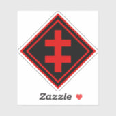 Lorraine-Kreuz - v2 (rot) Aufkleber (Blatt)