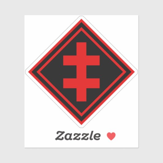 Lorraine-Kreuz - v2 (rot) Aufkleber (Blatt)