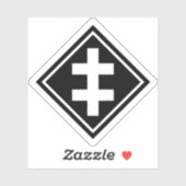 Lorraine-Kreuz - v2 (weiß) Aufkleber (Blatt)