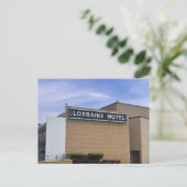 Lorraine Motel Schild Postkarte (Stehend Vorderseite)