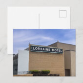 Lorraine Motel Schild Postkarte (Vorne/Hinten)
