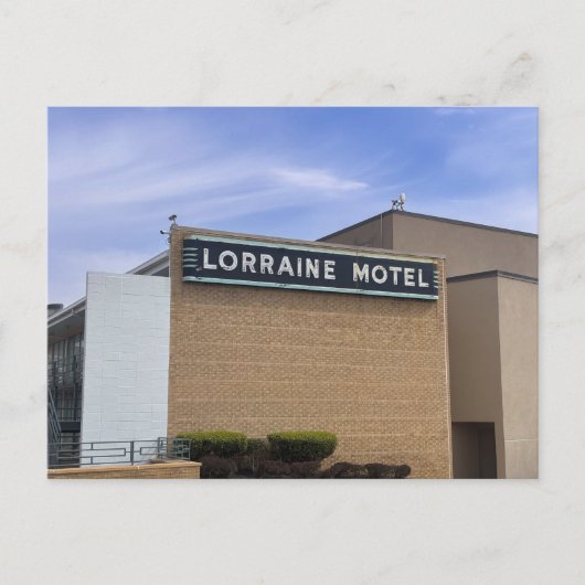 Lorraine Motel Schild Postkarte (Vorderseite)