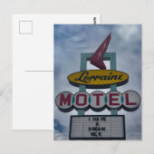 Lorraine Motel Schild Postkarte (Vorne/Hinten)