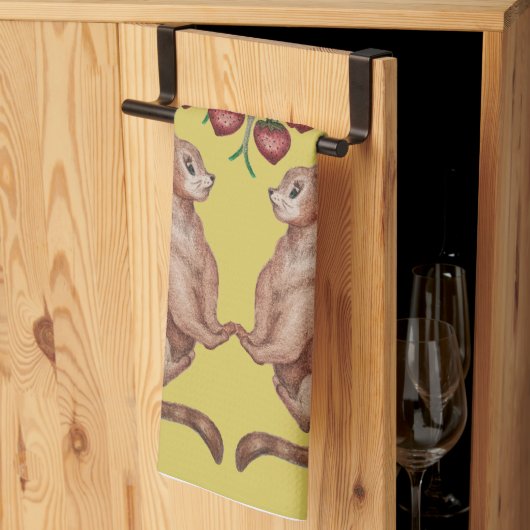 Los amantes de frutillas Camiseta Geschirrtuch (Drittel gefaltet)