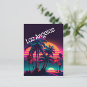Los Angeles 80er Vibe Postkarte (Stehend Vorderseite)