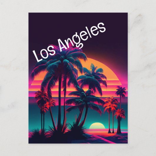 Los Angeles 80er Vibe Postkarte (Vorderseite)