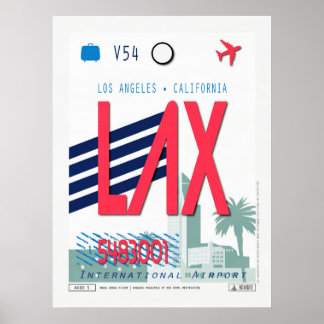 Los Angeles Airport Gepäckposter Poster
