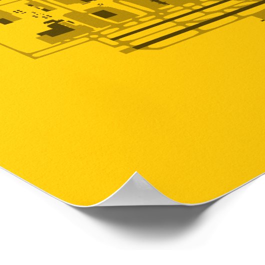 Los Angeles Airport (LAX) Diagramm Poster (Ecke)