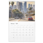 Los Angeles Aquarellkunst Kalender (Feb 2027)