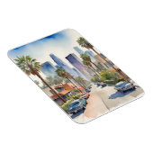 Los Angeles Aquarellkunst Magnet (Rechte Seite)
