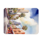 Los Angeles Aquarellkunst Magnet (Horizontal)
