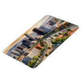 Los Angeles Aquarellkunst Magnet (Linke Seite)