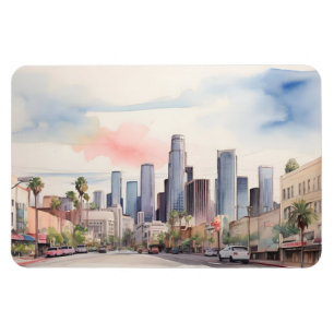 Los Angeles Aquarellkunst Magnet