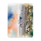Los Angeles Aquarellkunst Magnet (Vertikal)