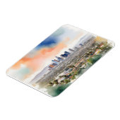 Los Angeles Aquarellkunst Magnet (Linke Seite)