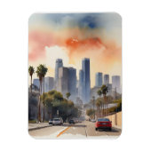 Los Angeles Aquarellkunst Magnet (Vertikal)